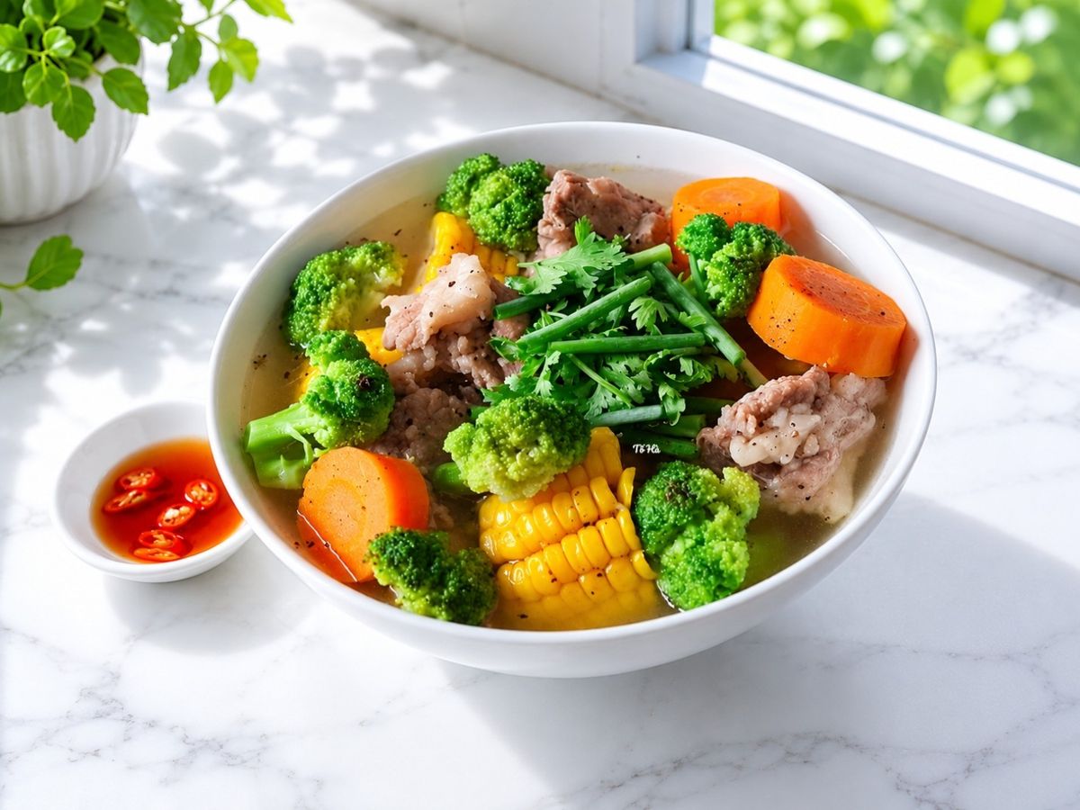 Canh RAU CỦ hầm xương 🥦🥕🌽