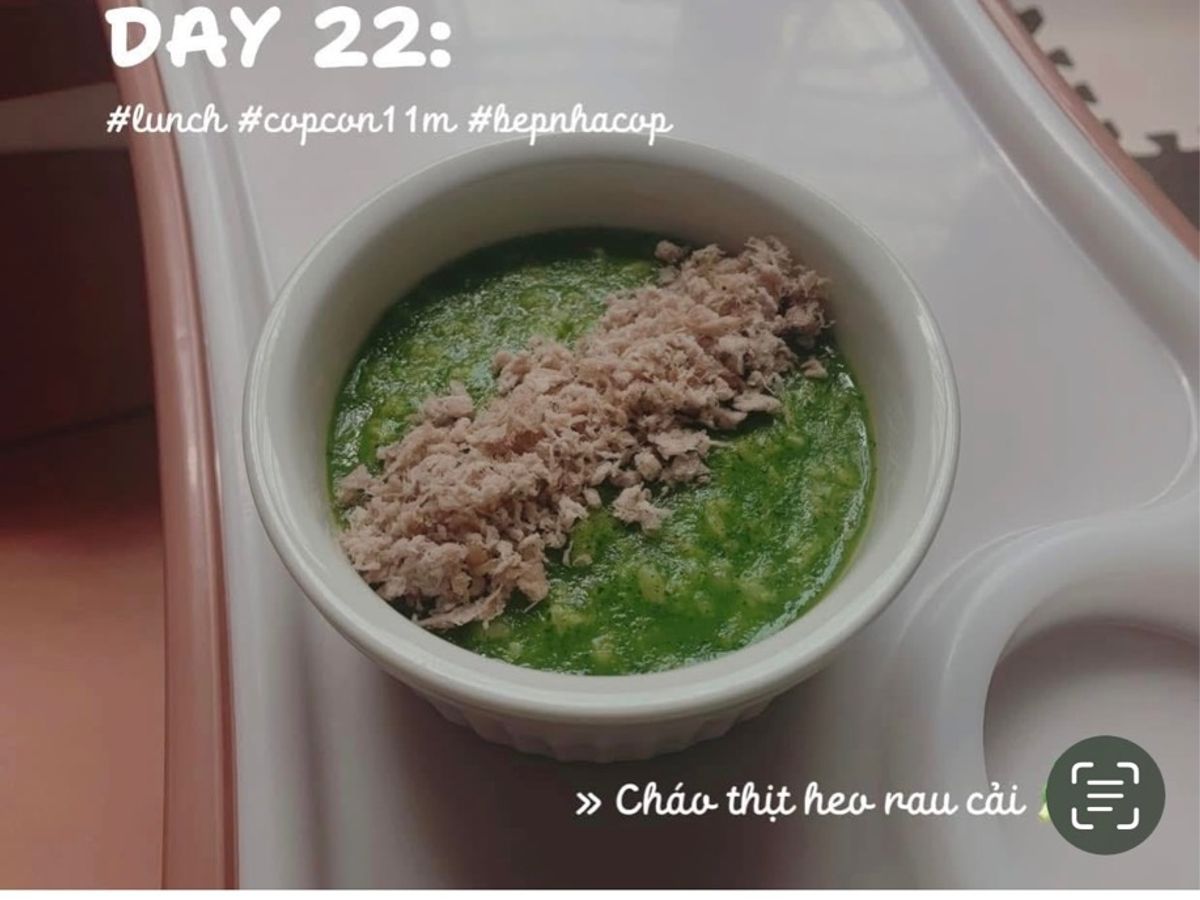 Cháo thịt heo rau cải 🥬