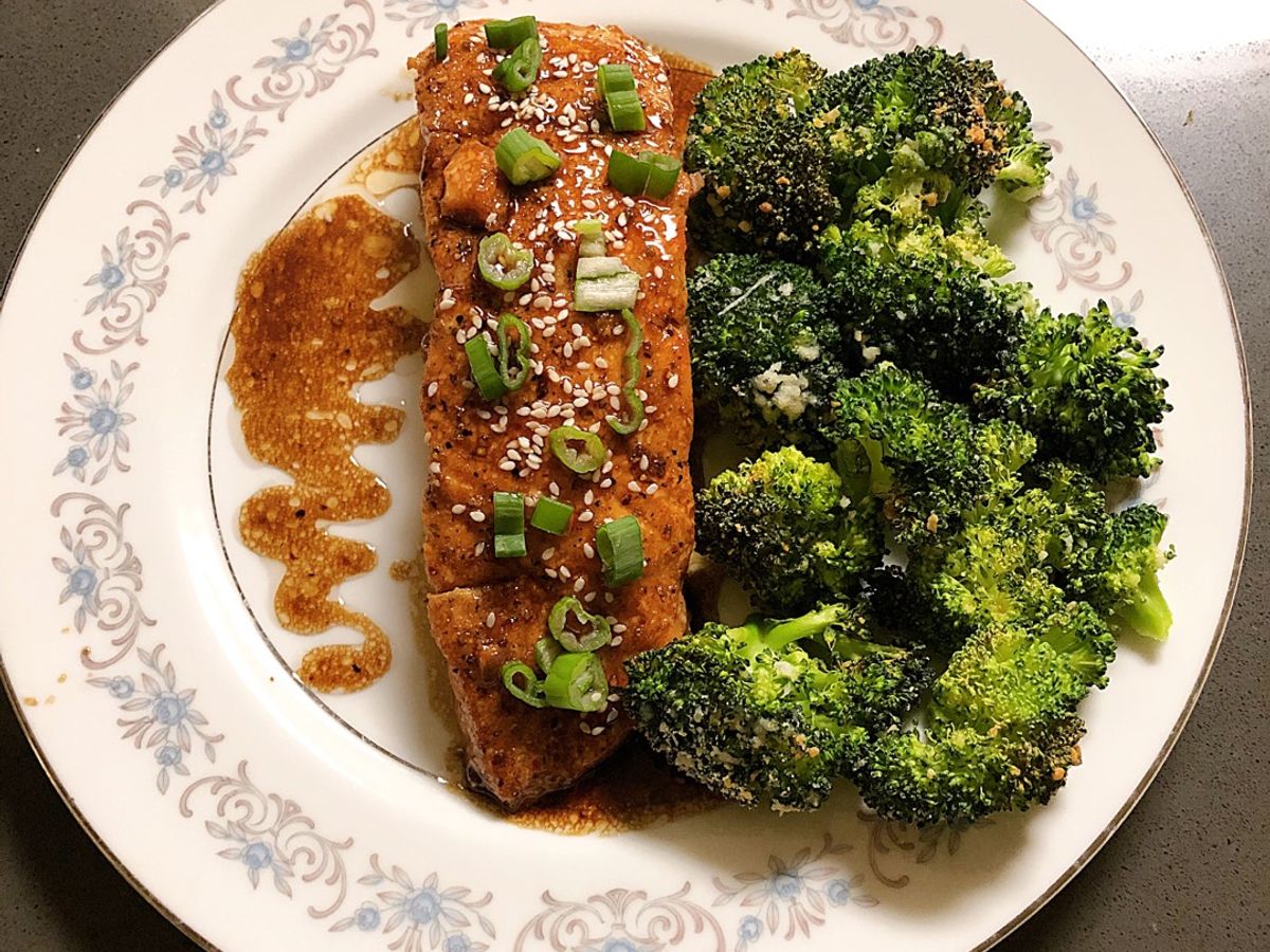Cá hồi nướng sốt Teriyaki