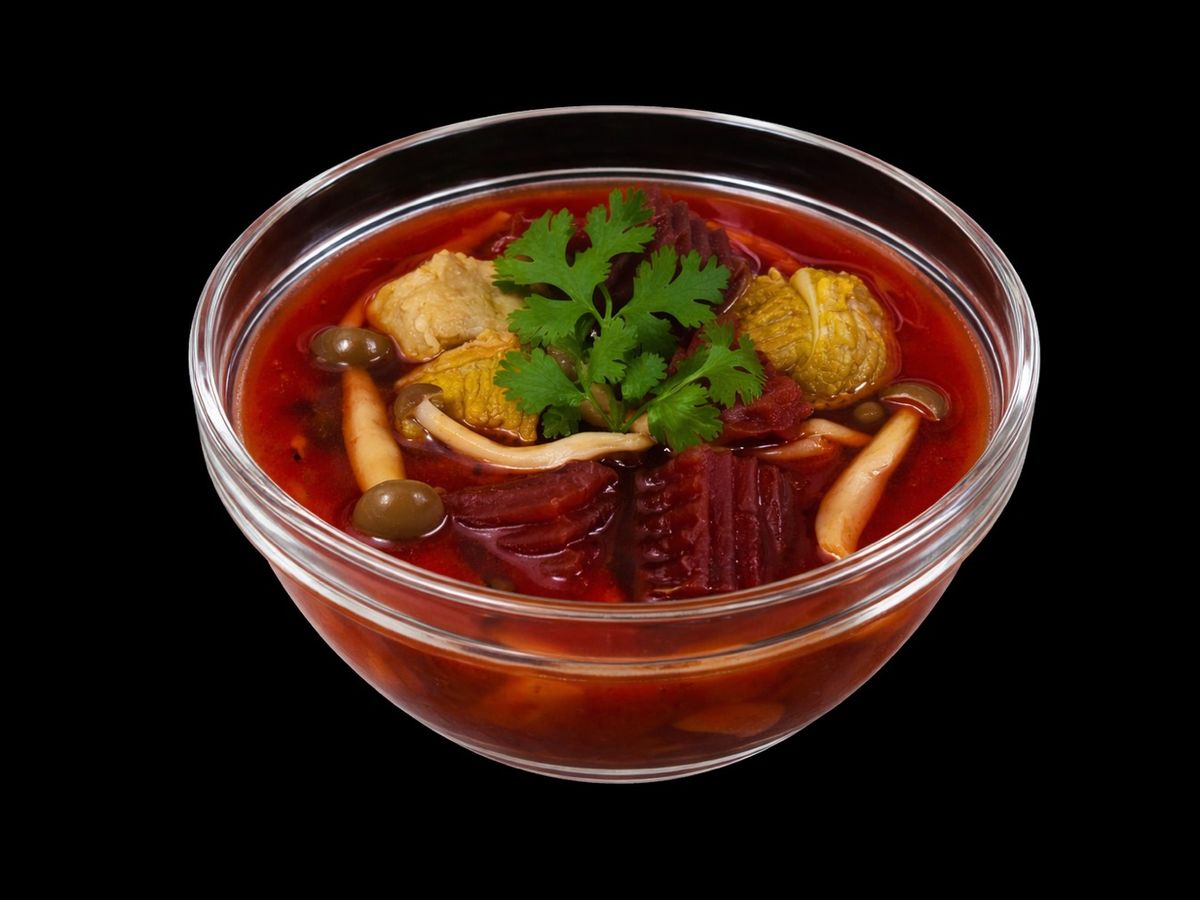SP.0945 - Canh Sụn Sườn Heo Nấu Củ Dền & Nấm Nâu