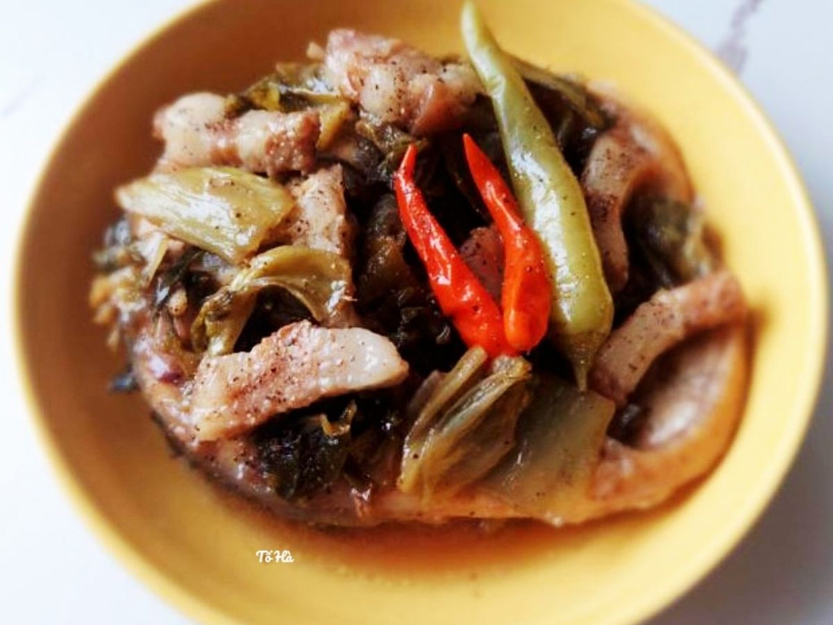 Cá TRẮM kho dưa cải