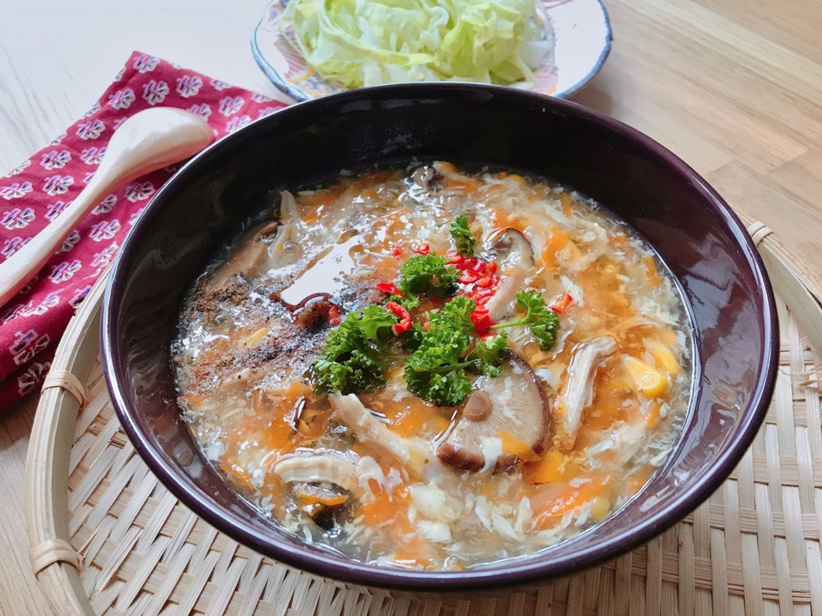 Súp Gà Nấm Rau Củ (Soupe De Poulet Aux Champignons & Légumes)