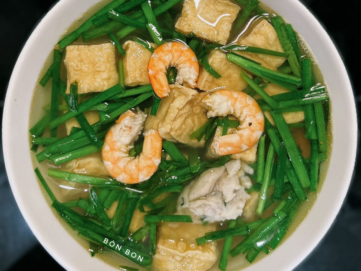 Canh Hẹ Đậu Hũ Tôm Tươi