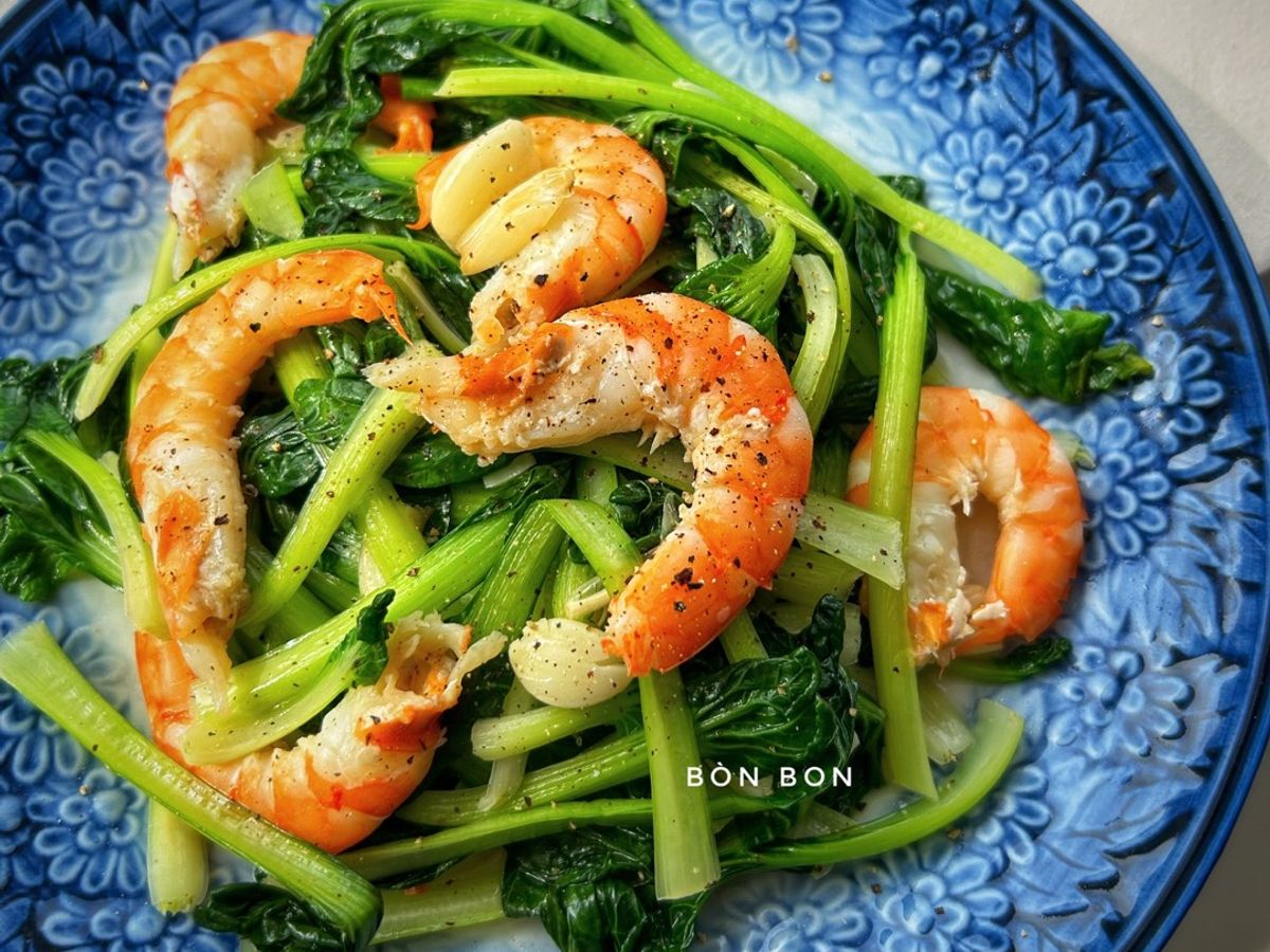 Cải Hoa Hồng Xào Tôm