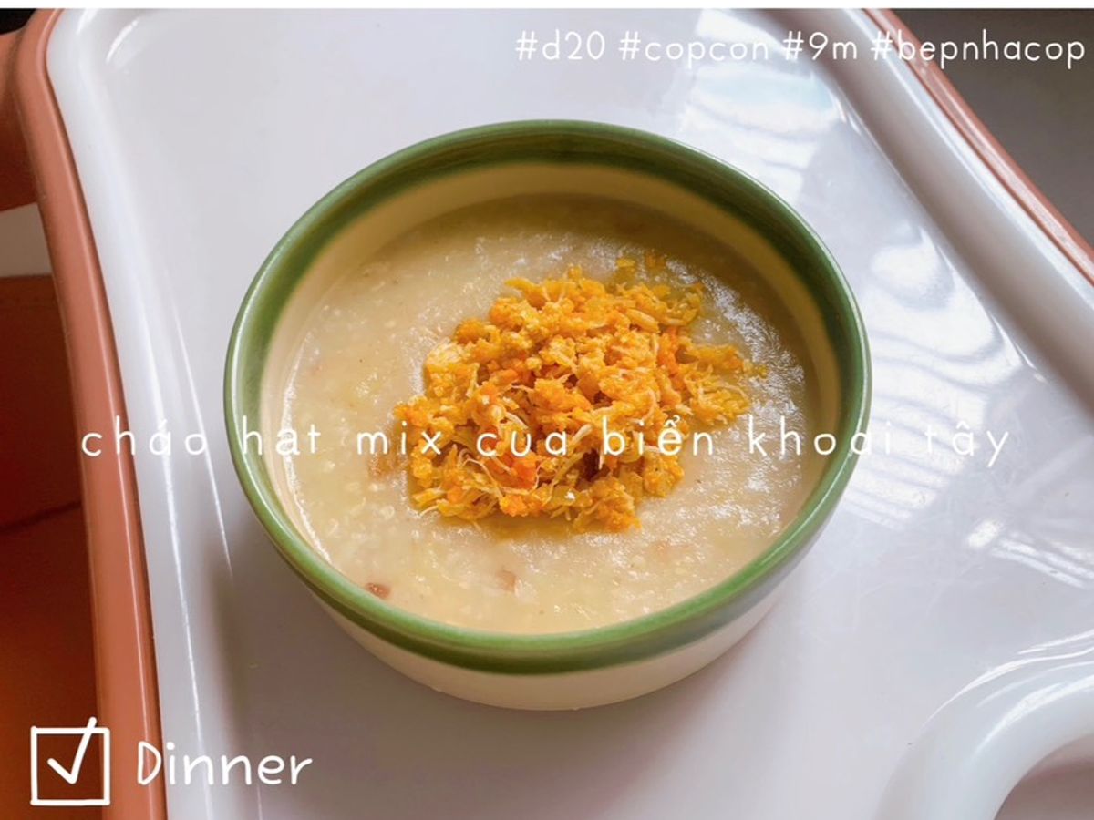 Cháo hạt mix cua biển khoai tây 🥔
