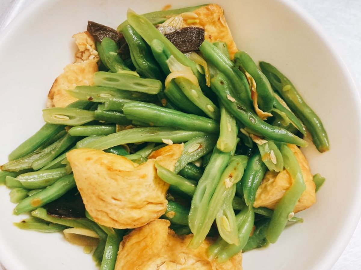 Món chay: Đậu cô ve xào đậu hũ