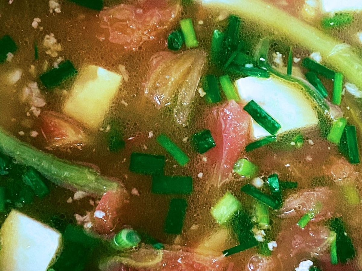 Canh đậu hũ cà chua