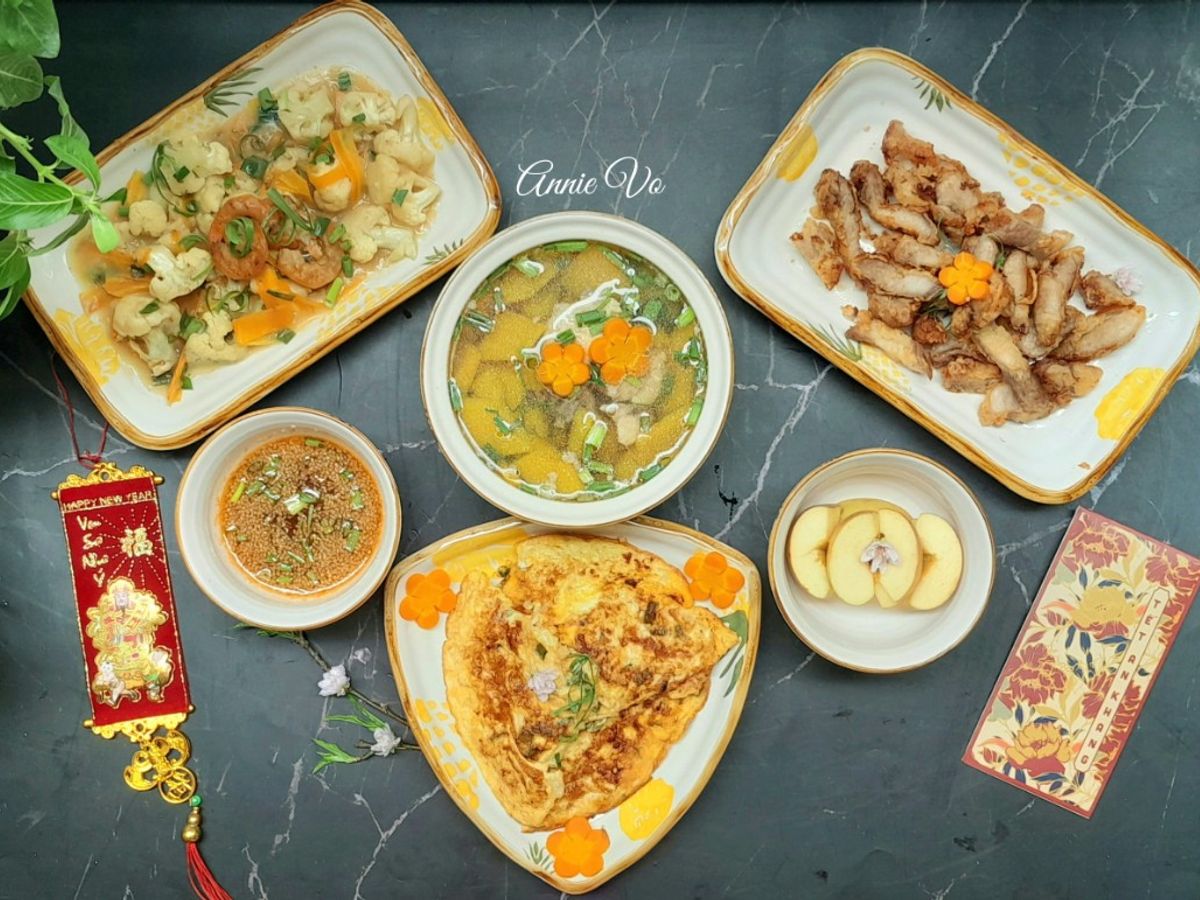 Cơm nhà với màu vàng rực rỡ