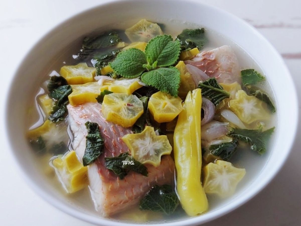 Canh CÁ nấu khế & húng chanh