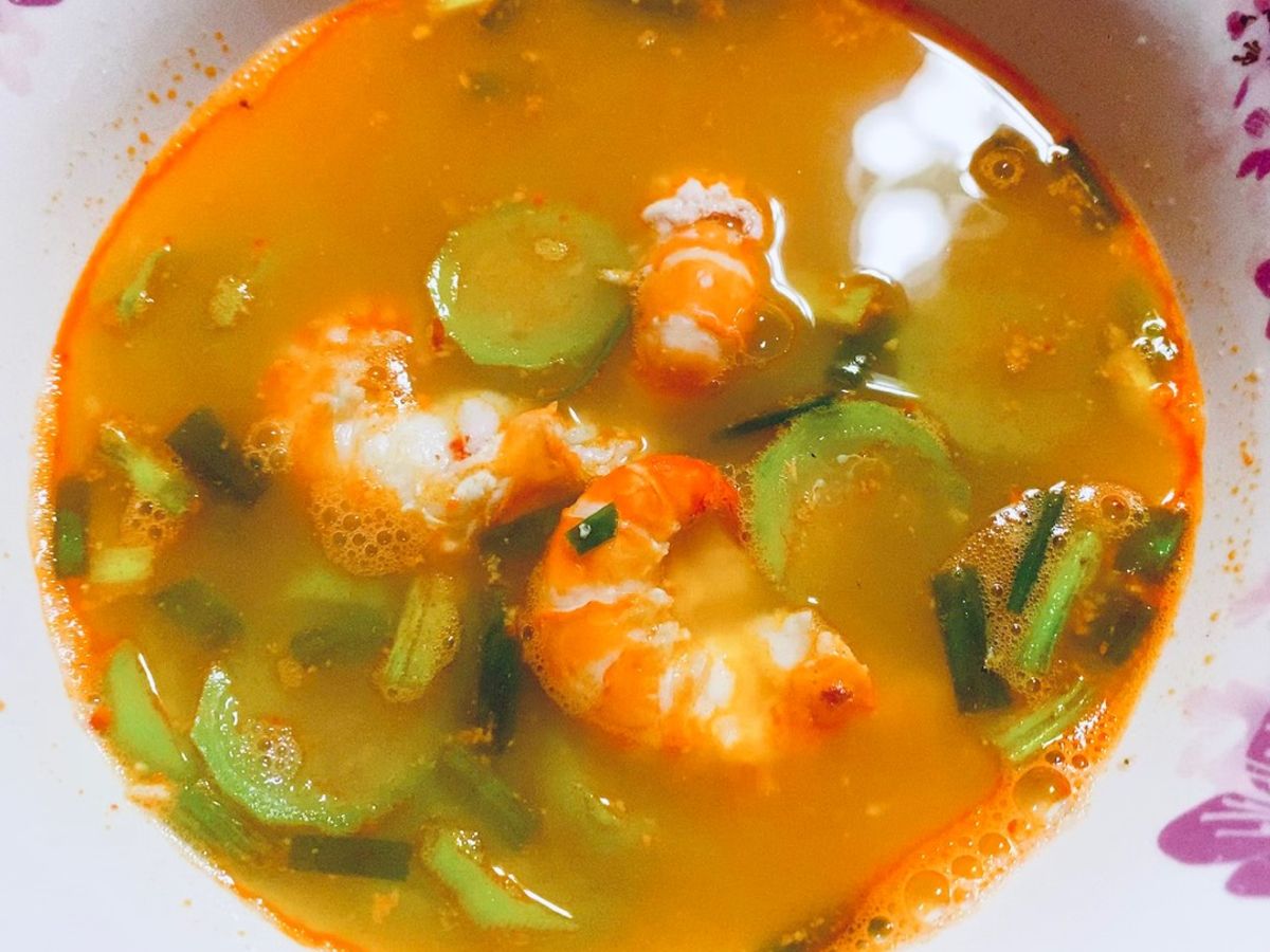 Canh mướp tôm tươi