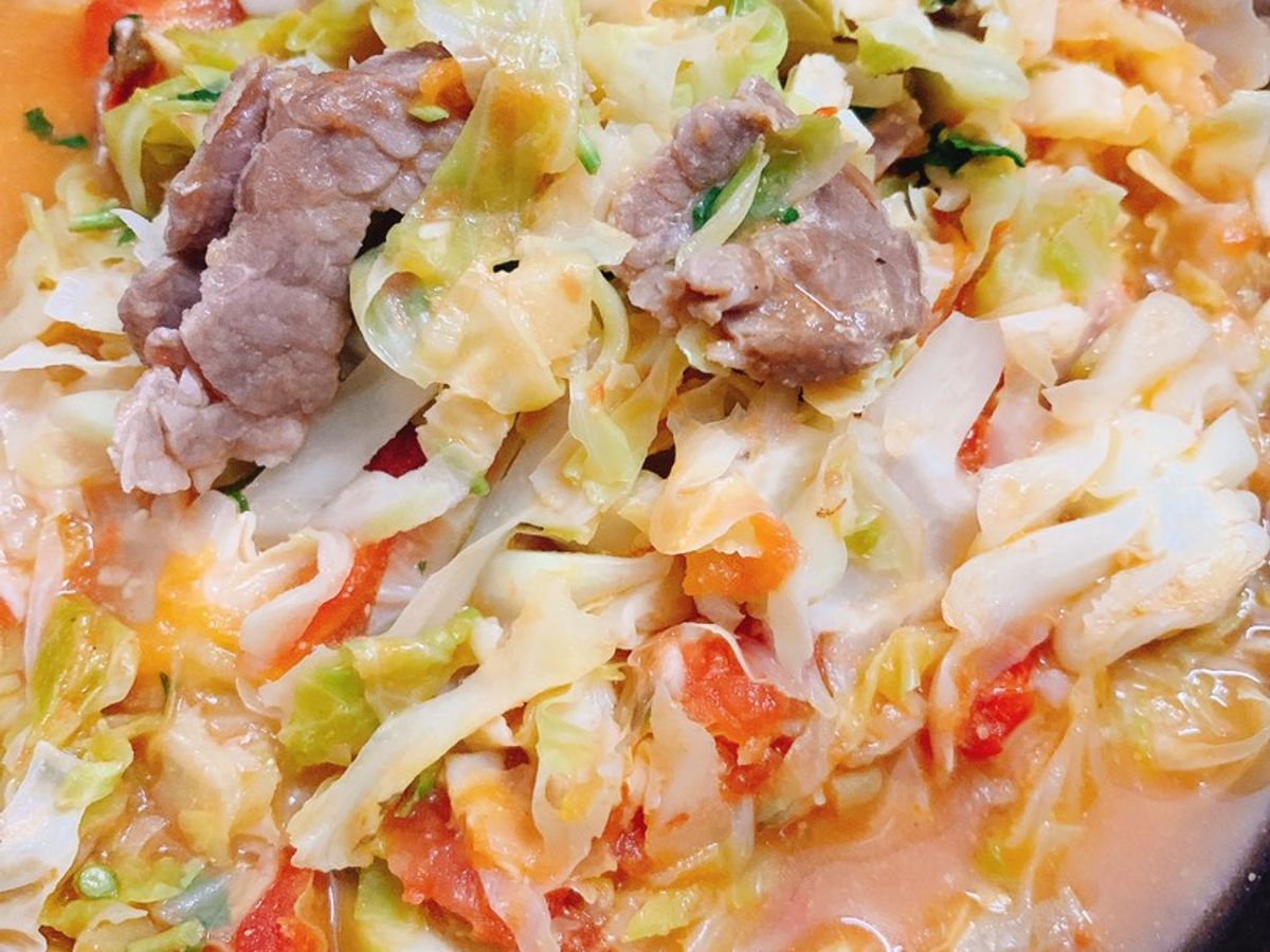 Canh bắp cải thịt bò