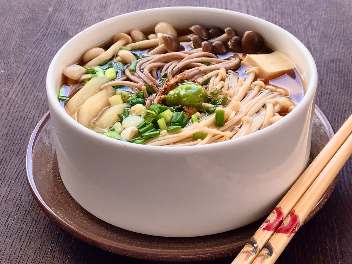 🌱 Mì Soba Nấu Nấm Chay