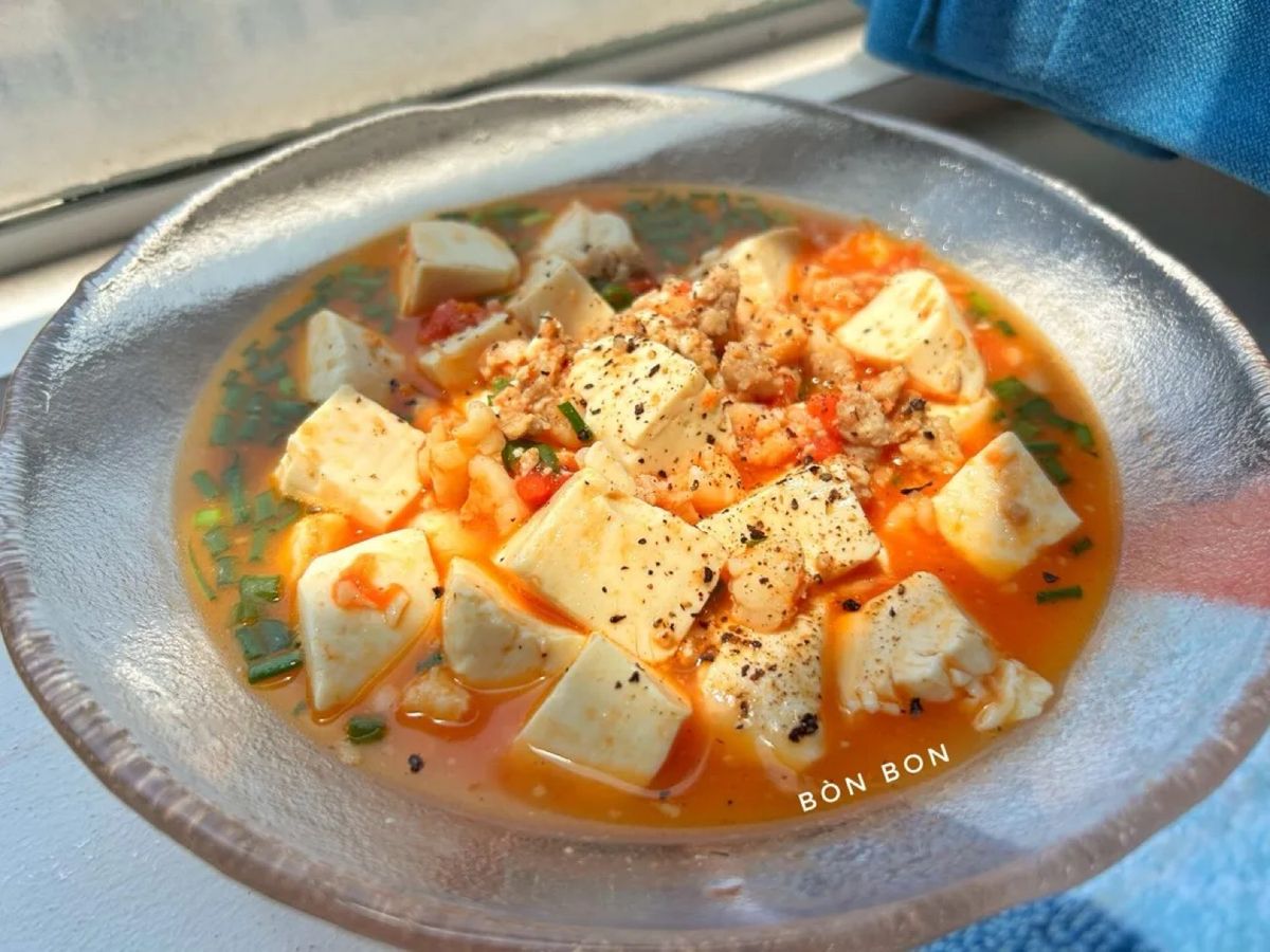 Đậu Hũ Non Sốt Tôm Thịt Băm
