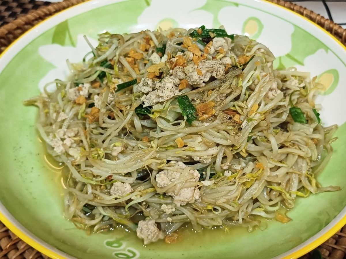 Giá xào thịt xay