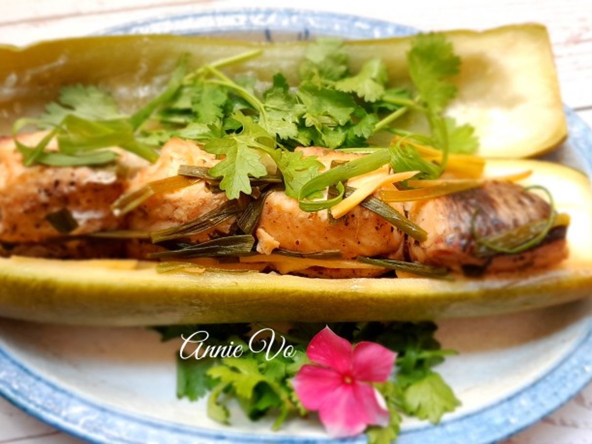 Cá lóc hấp bầu
