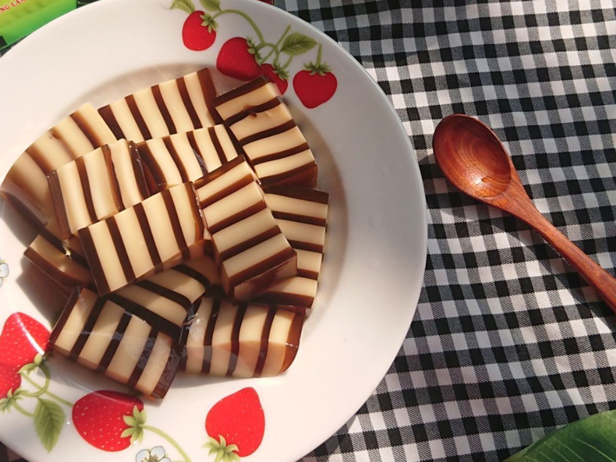 Rau câu flan cheese cà phê