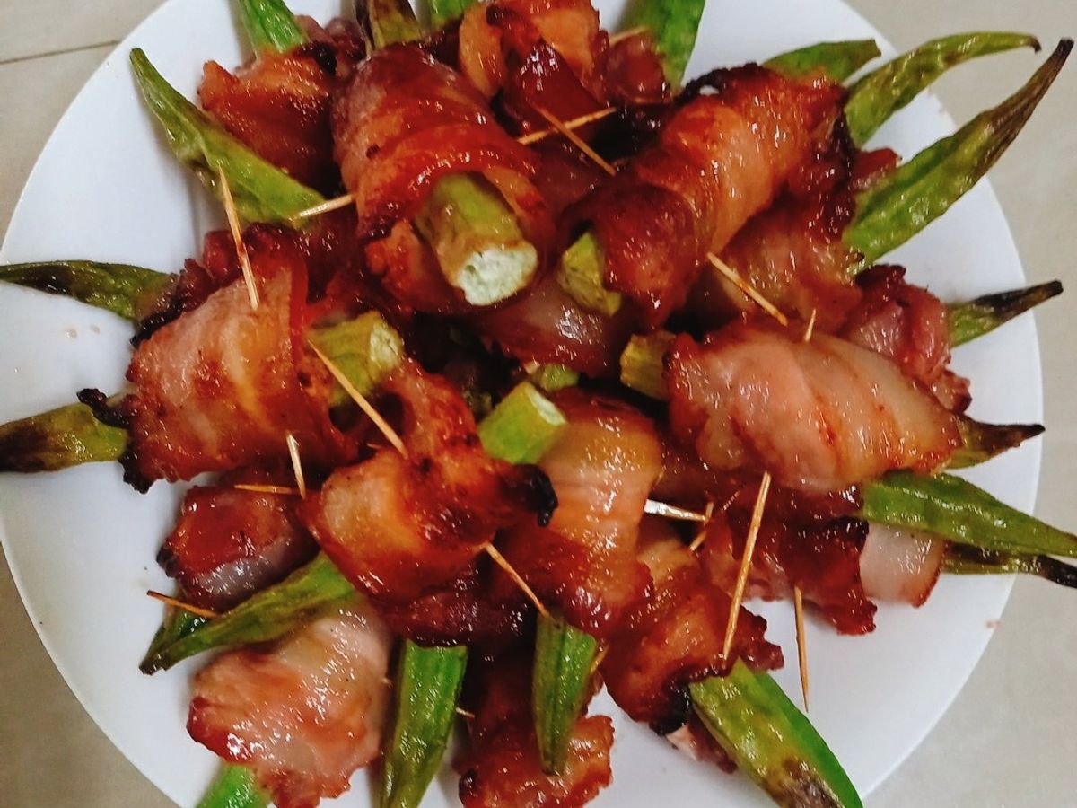 Thịt ba chỉ cuộn đậu bắp