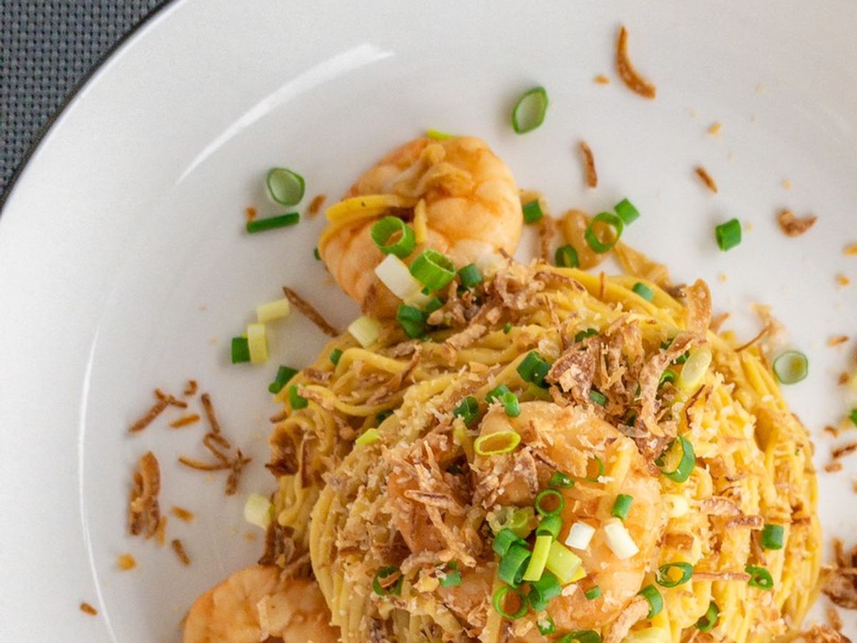 Mì Ý Tôm Cay - Spicy Prawns Aglio e Olio Tagliolini