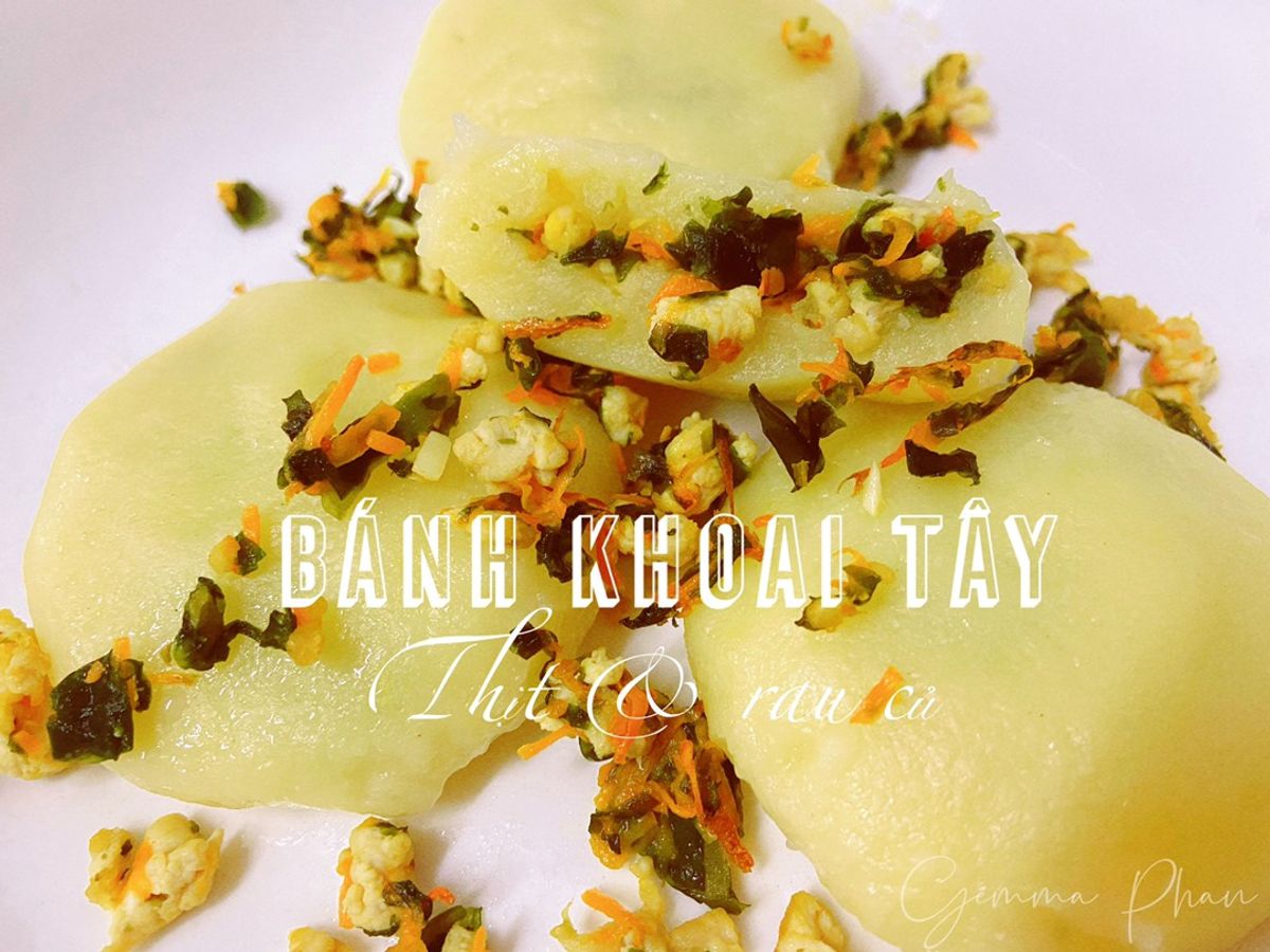 Bánh khoai tây nhân thịt và rau củ