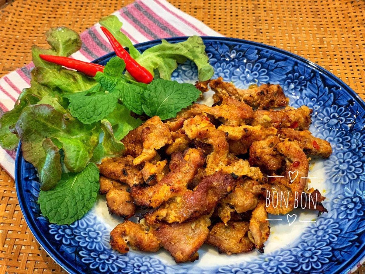 Thịt Nạc Dăm Heo Nướng Riềng Sả