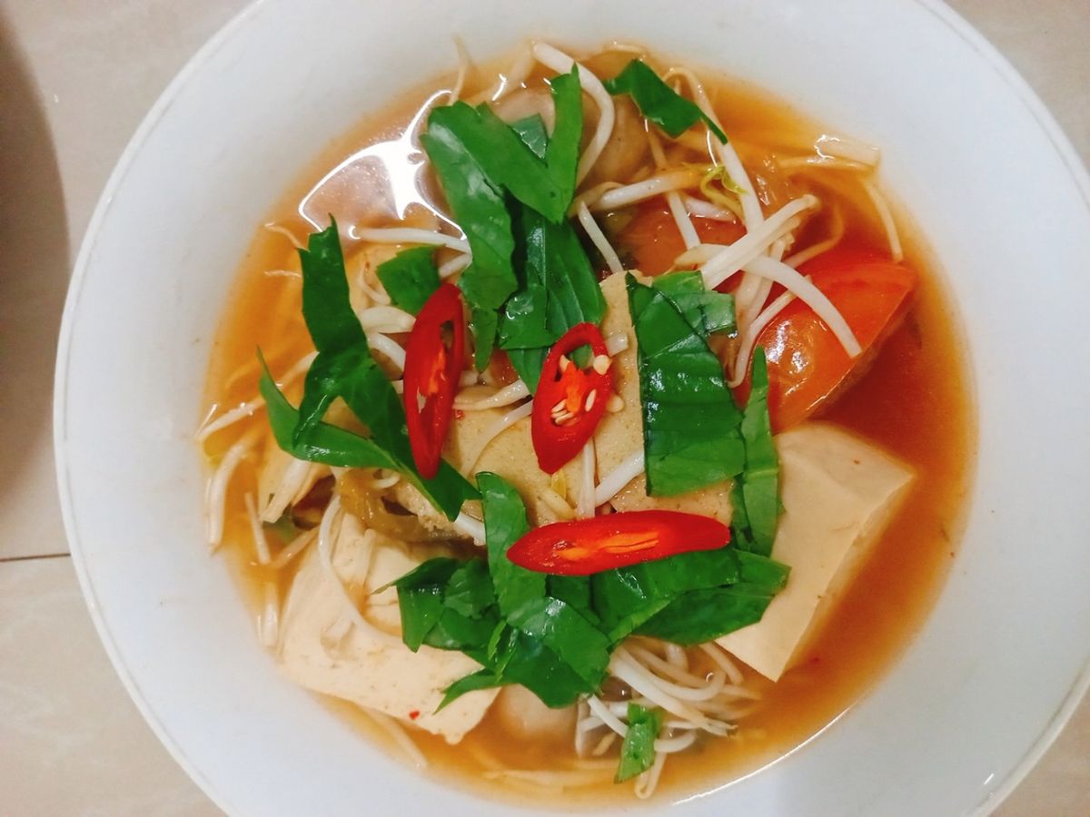 Canh chua kim chi đậu hũ