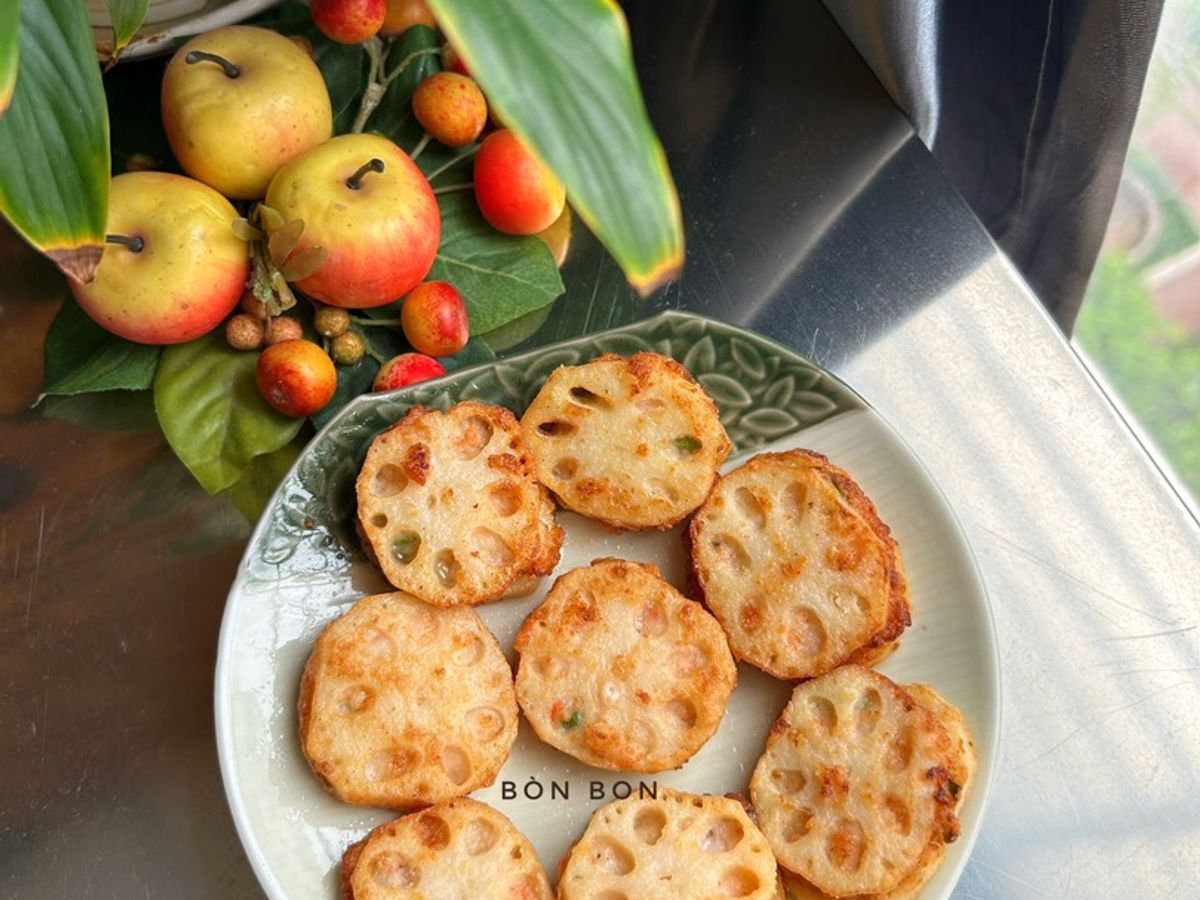 Củ Sen Kẹp Tôm Chiên Giòn