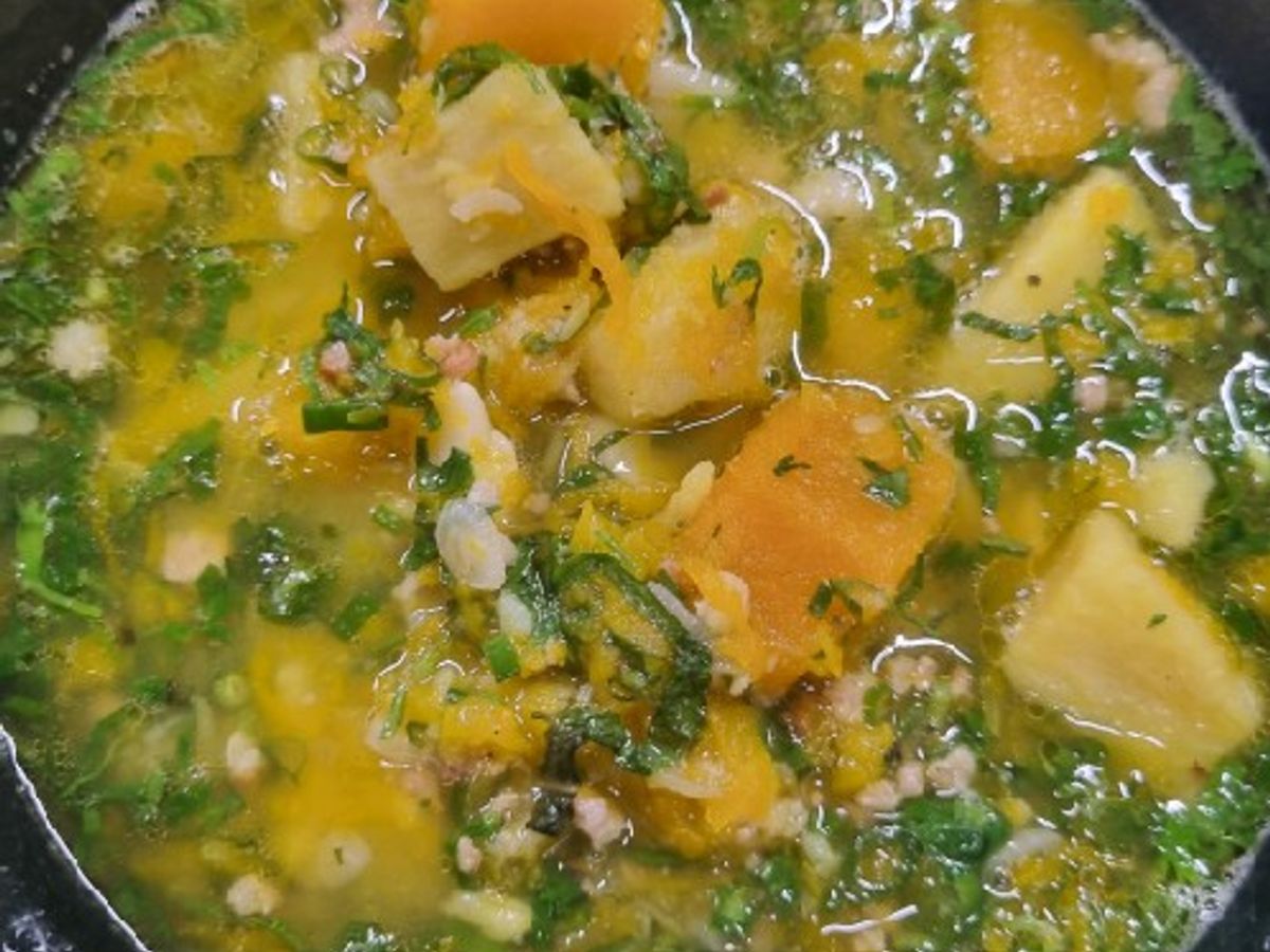 Canh bí đỏ thịt băm