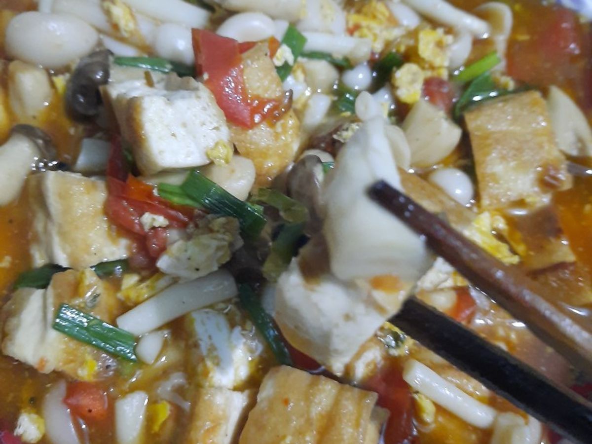 Đậu hủ nấu nấm