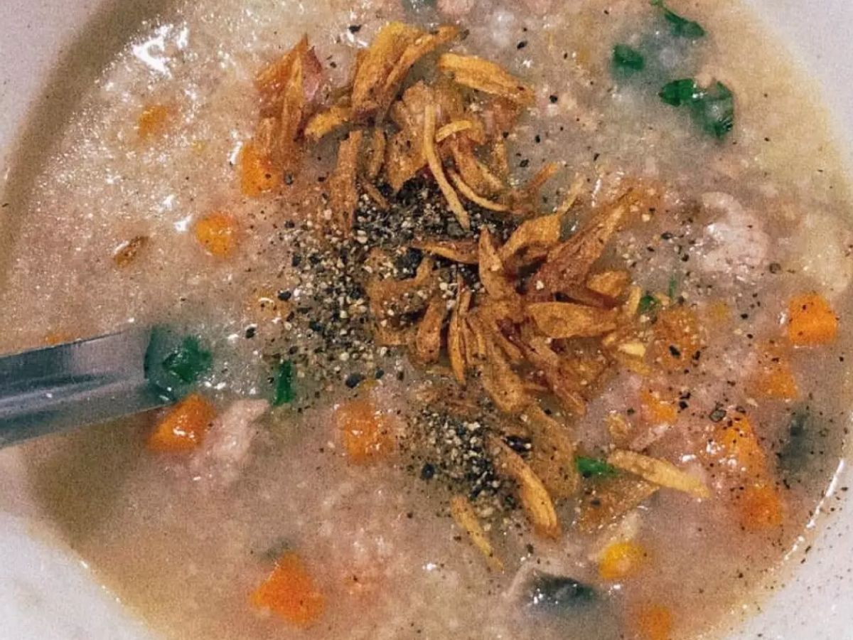 Cháo nhuyễn xèo thịt bò