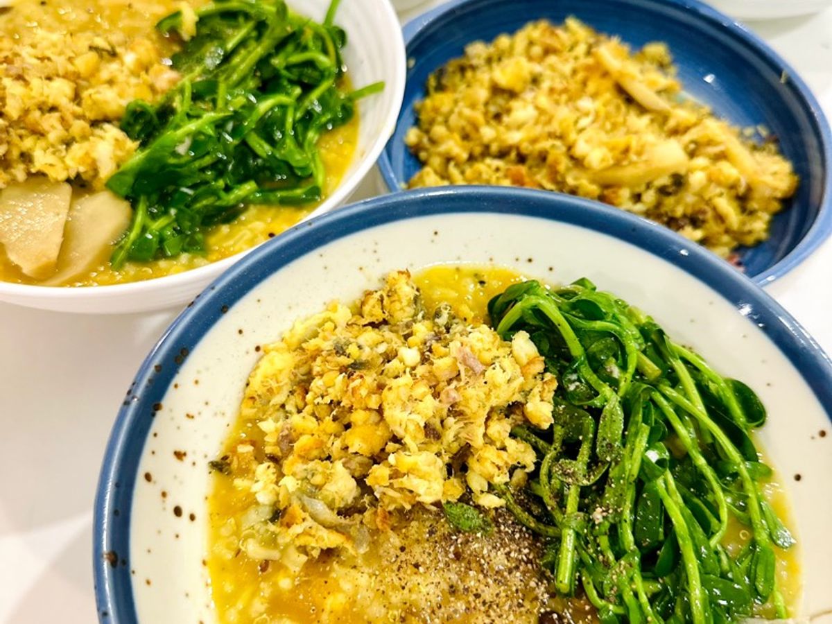 Cháo cá chép rau đắng