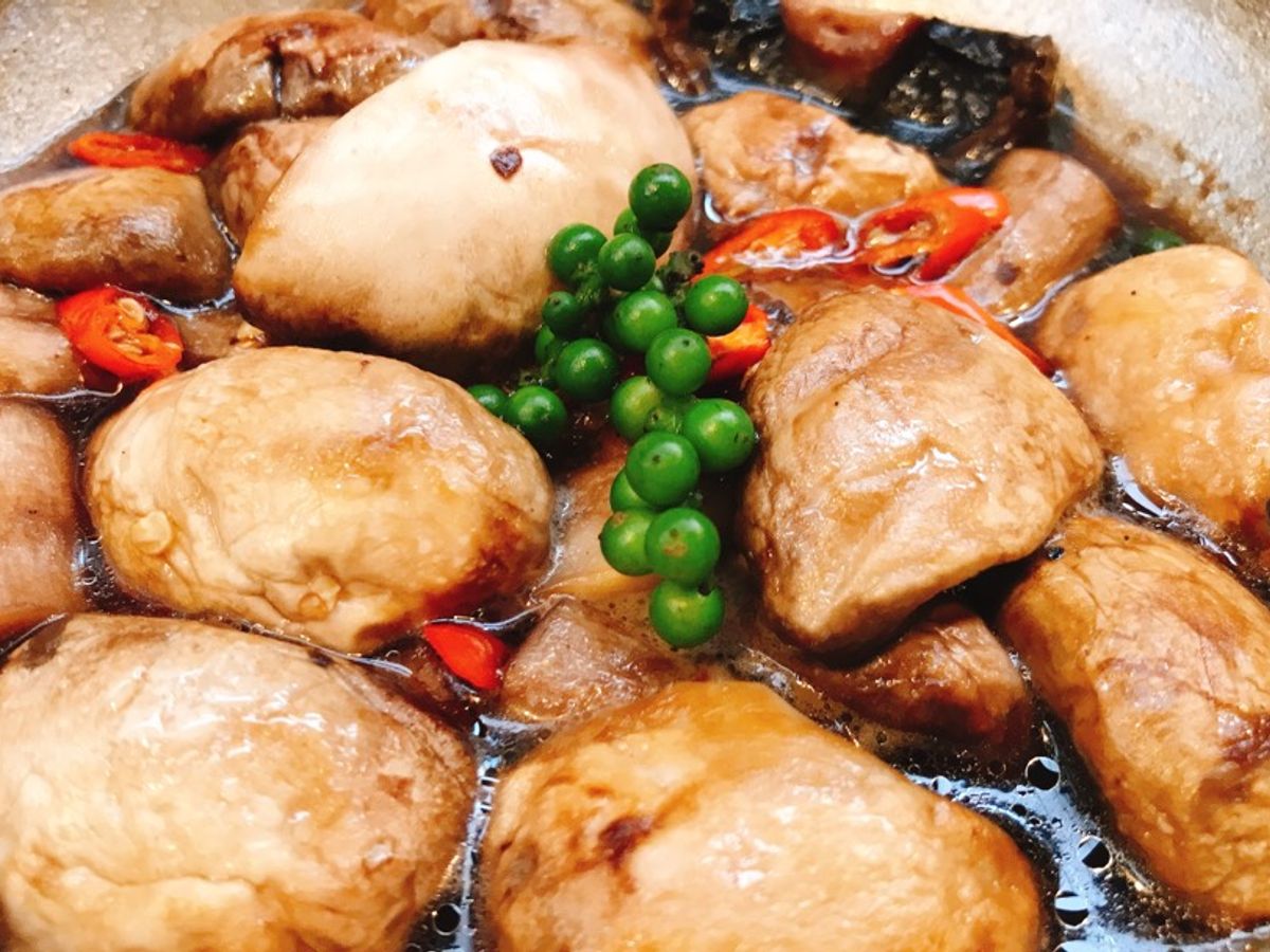 Nấm mỡ kho tiêu xanh
