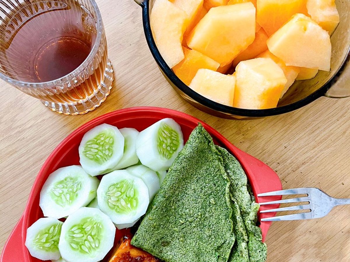 Crepe yến mạch rau mồng tơi 🥞🌿