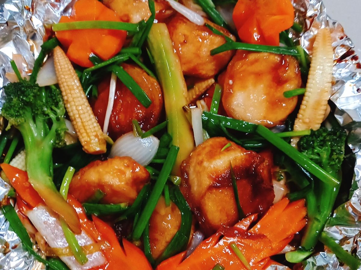 Đậu hủ non nướng giấy bạc