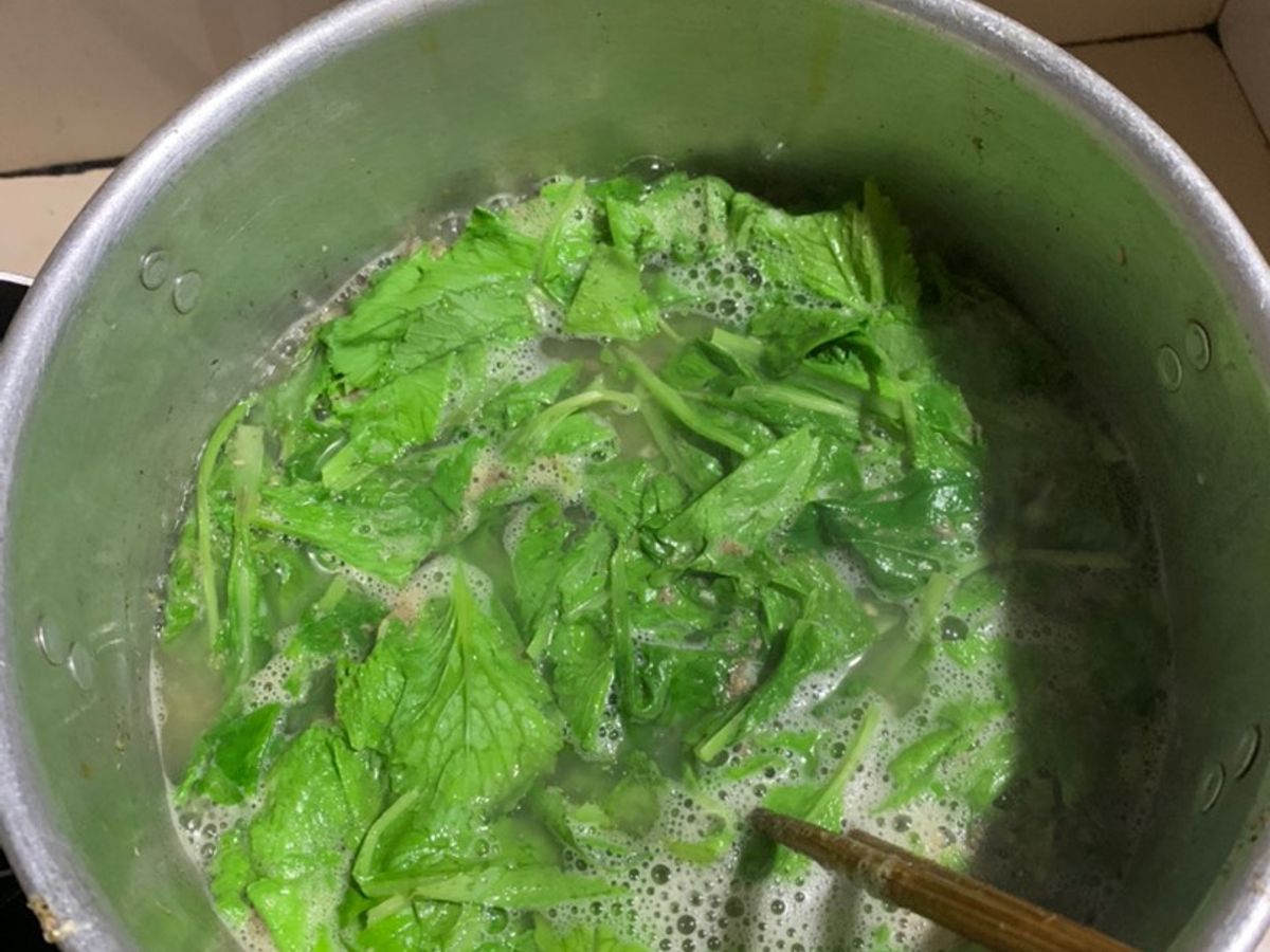 Canh cải cá rô đồng