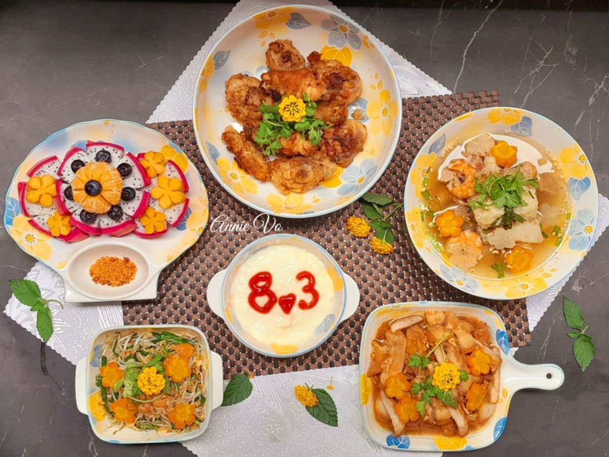 Bữa cơm nhiều món cho ngày 8.3