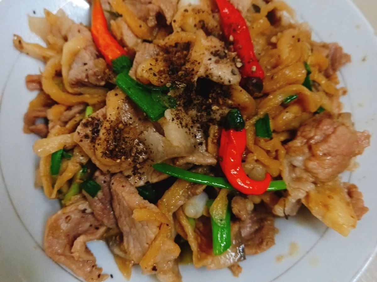 Củ cải khô xào thịt