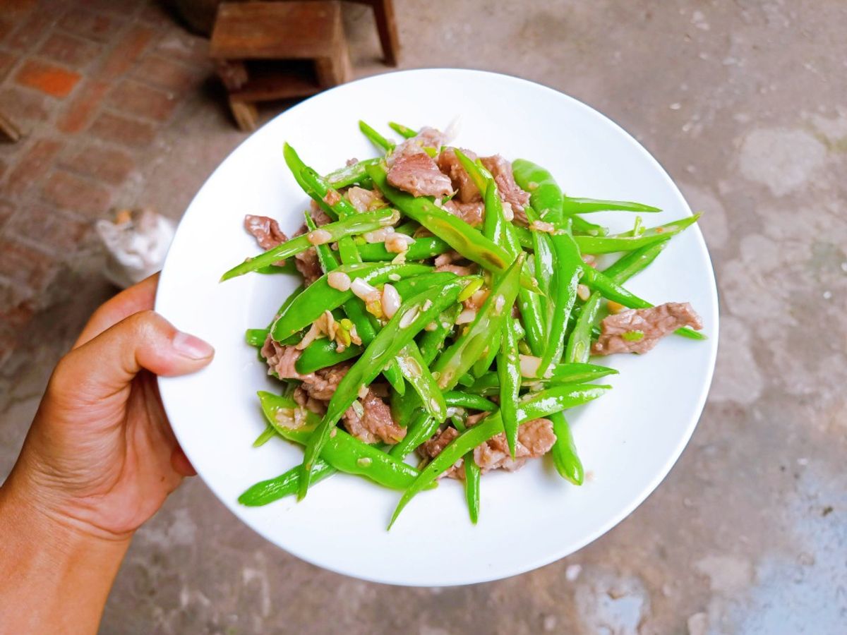 Đậu cô ve xào thịt nạc heo
