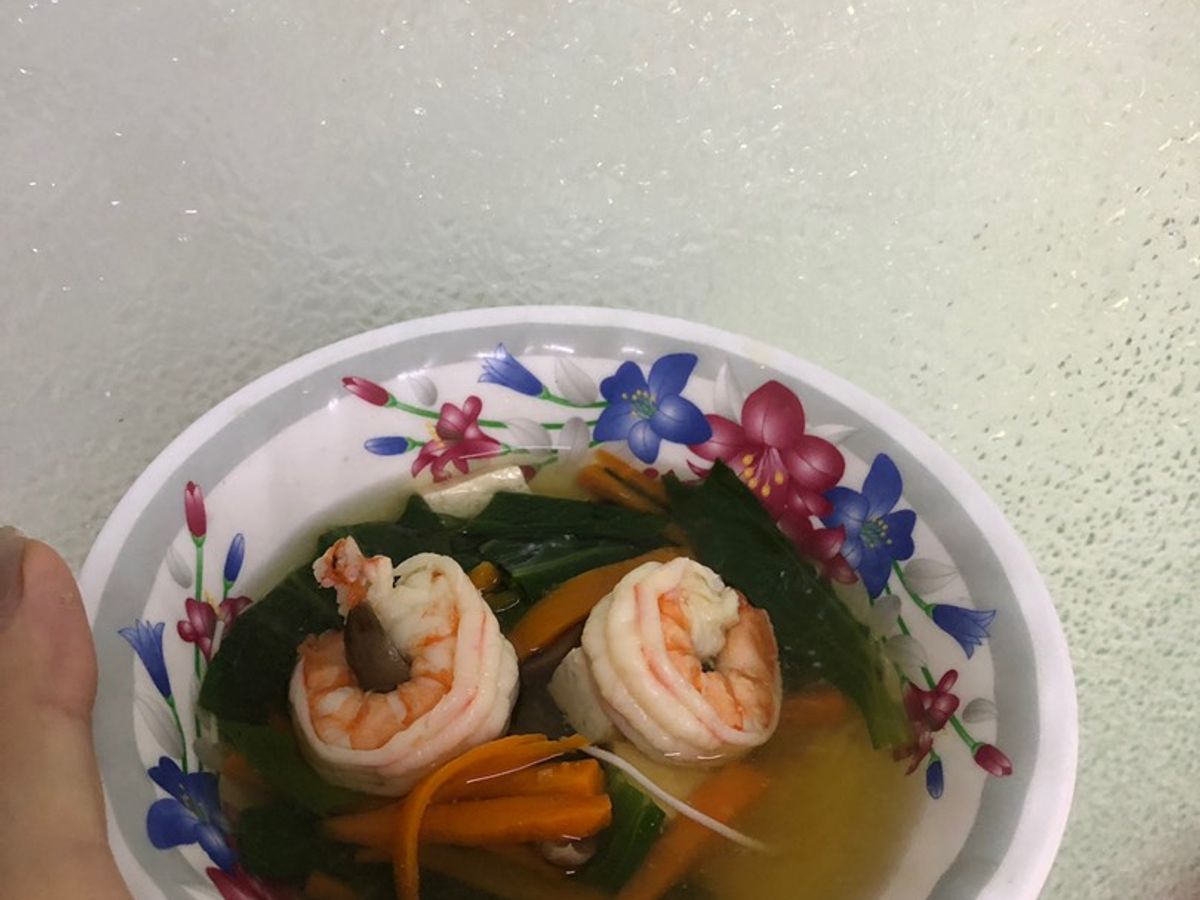 Mì somen rau củ