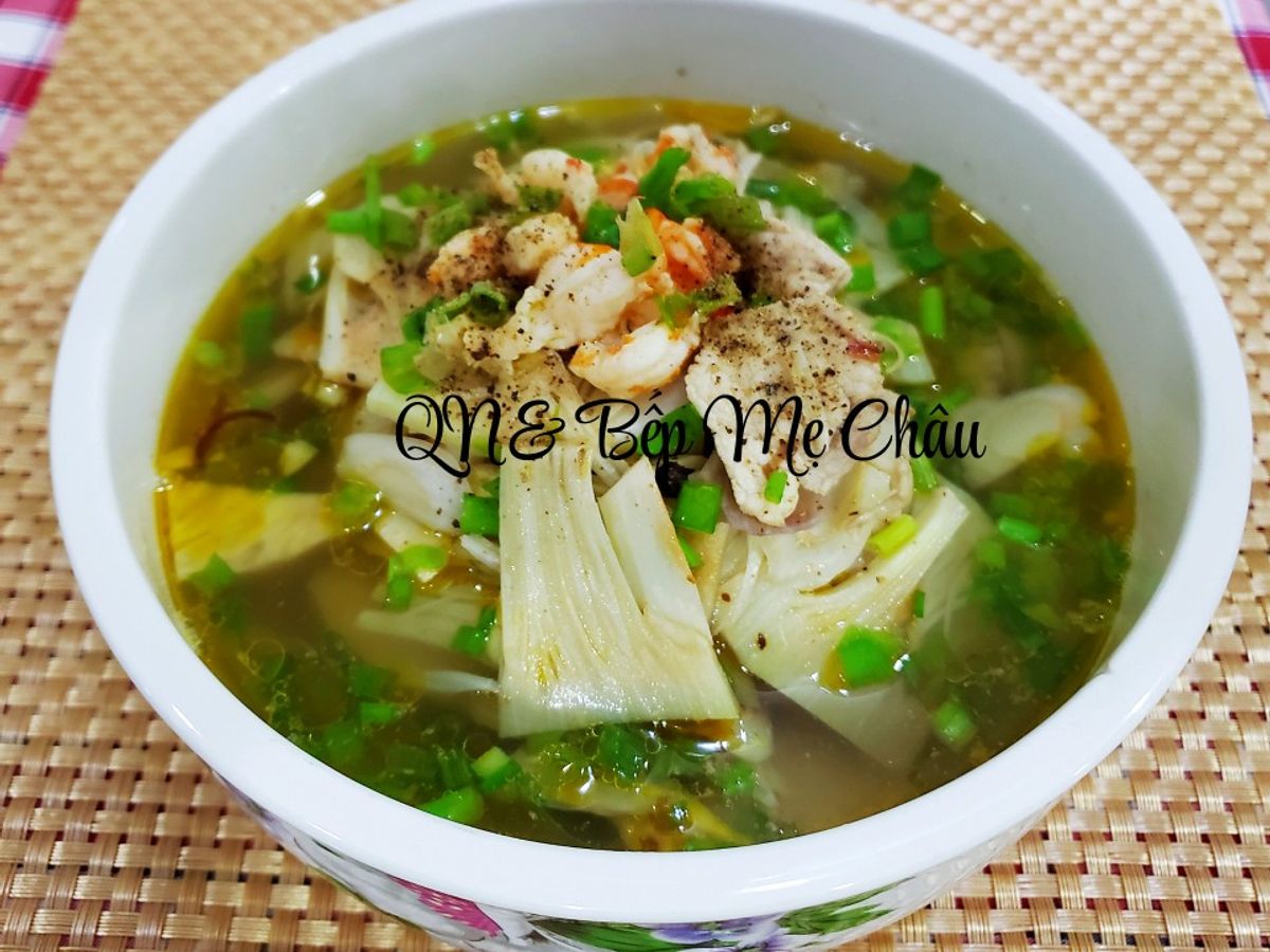 Canh mít non nấu tôm thịt