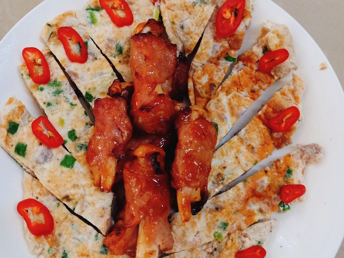 Lòng trắng trộn thịt bằm