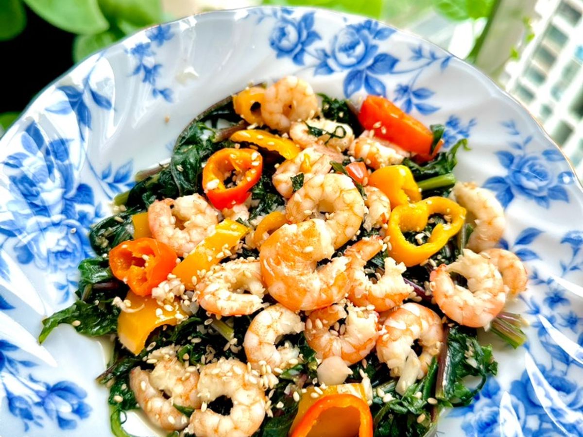 🌿Lá bồ công anh xào tôm đất 🦐