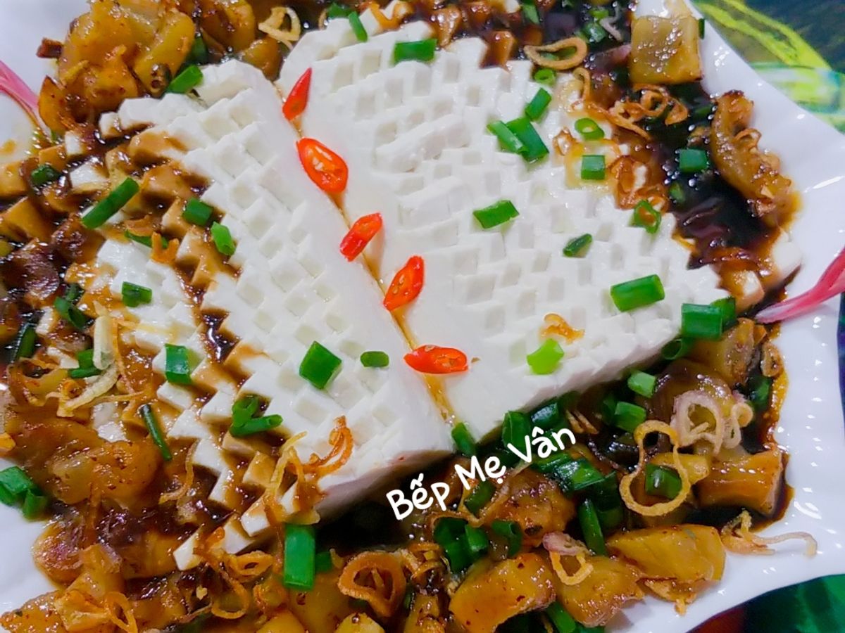 Đậu hủ hấp xốt dầu hào