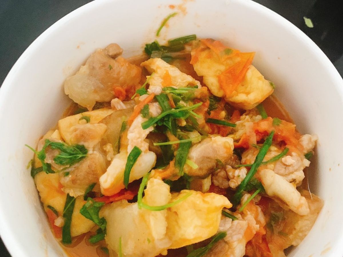 Đậu thịt sốt cà
