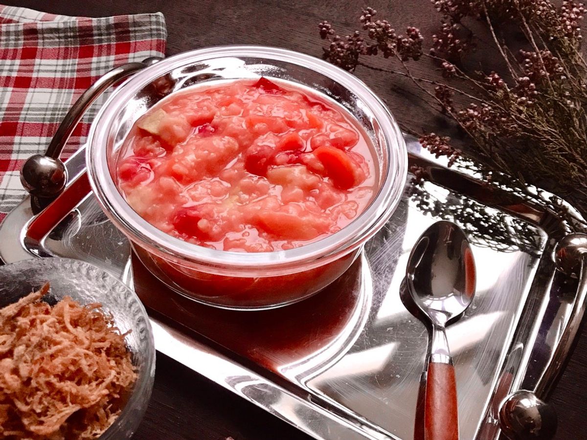 Cháo Thịt Nạc Củ Dền Khoai Tây Cà Rốt