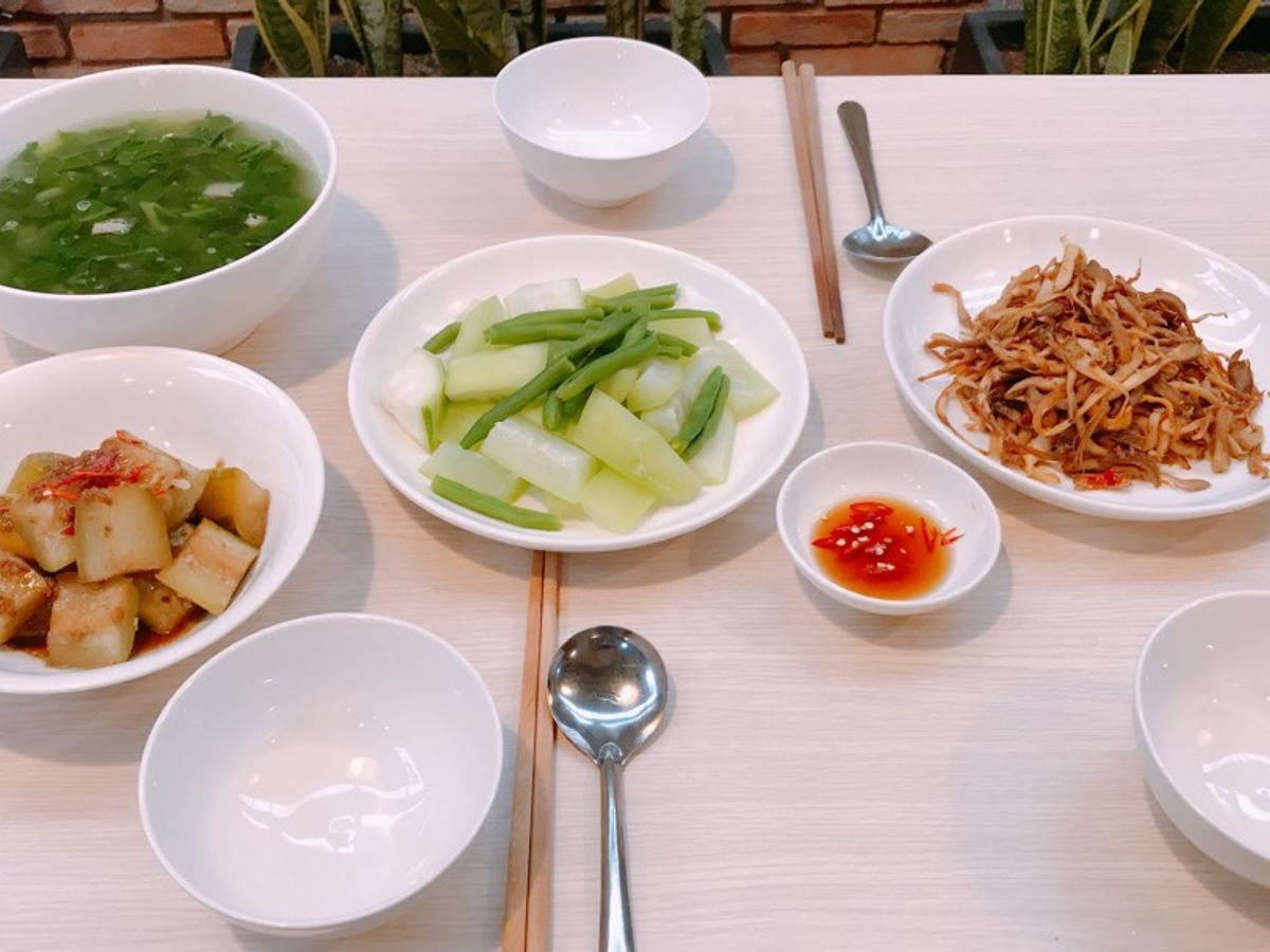 Mâm cơm chay thường ngày #1