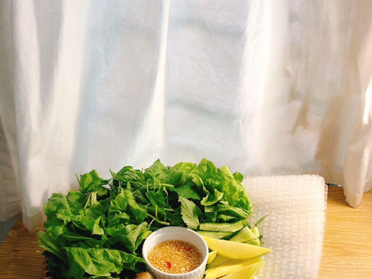 Ram cuốn rau sống (Nem cuốn rau sống)