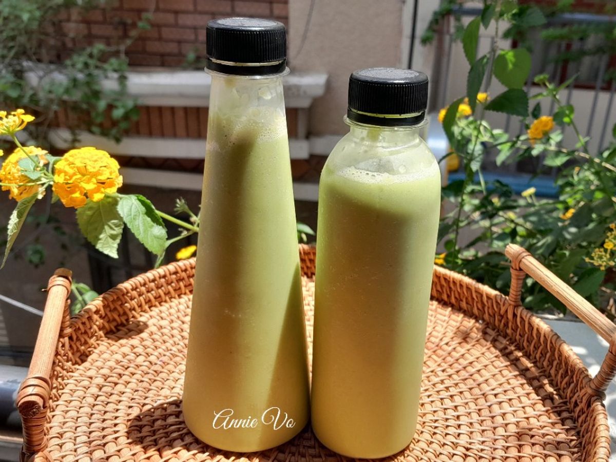 Smoothie sữa hạt cải bó xôi (rau chân vịt)