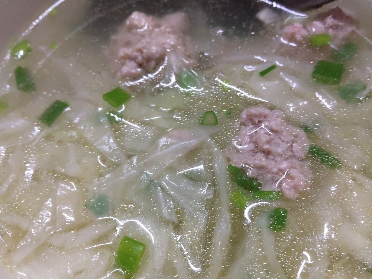 Canh bí thịt xay