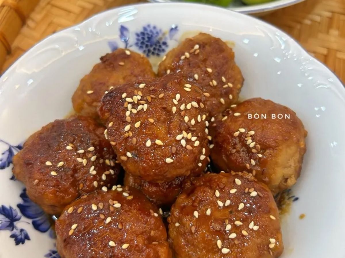 Thịt Băm Viên Sốt Nước Tương