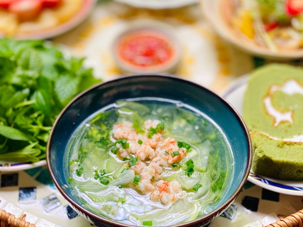 Canh Bầu Nấu Tôm Đất